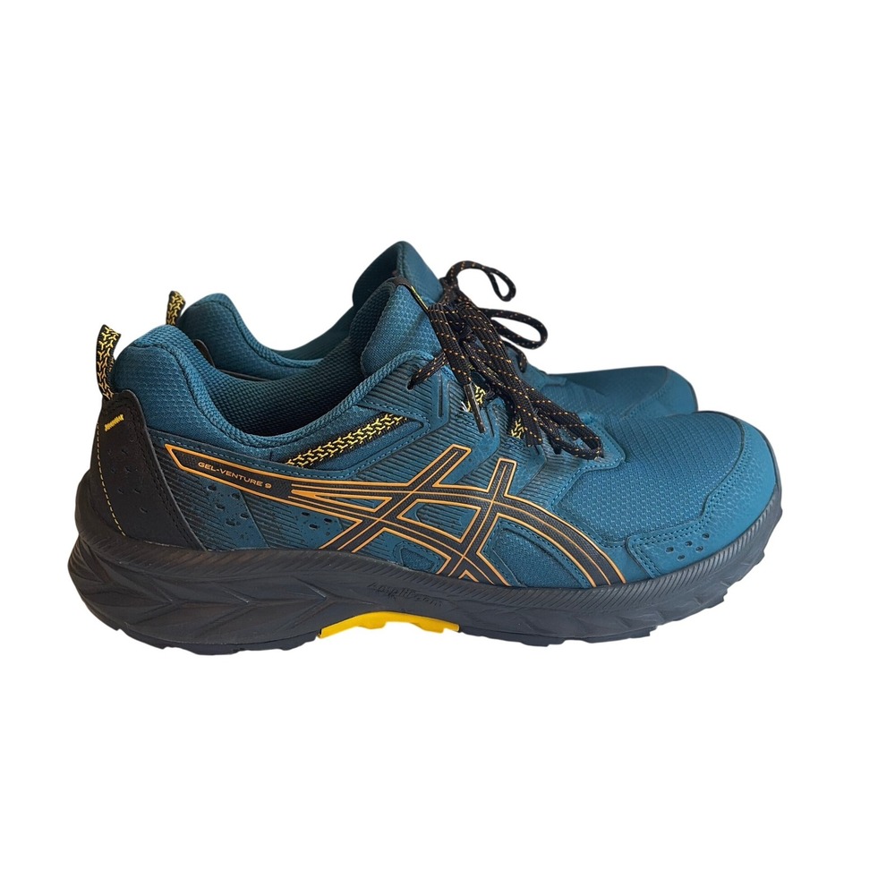 ASICS Gel-Venture 9 Mens Trail Running Shoes Teal Gold 1011B486 Size 13